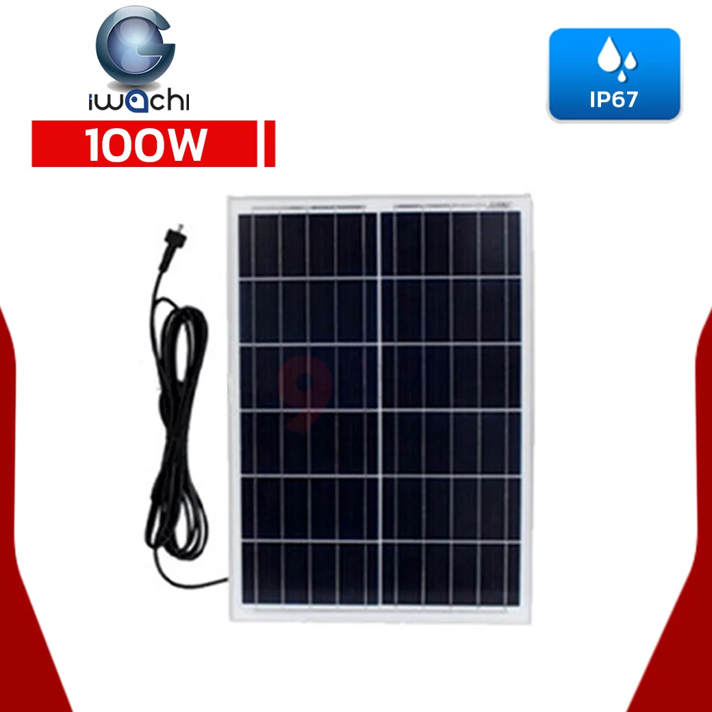 สปอร์ตไลท์โซล่าเซลล์ LED 100w Iwachi - Image 2