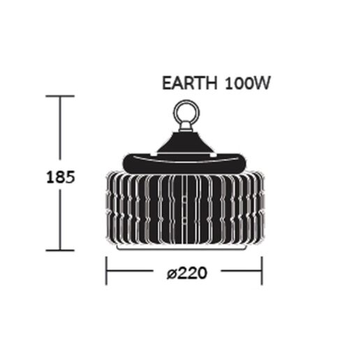 โคมไฮเบย์ LED 100W BEC EARTH - Image 4