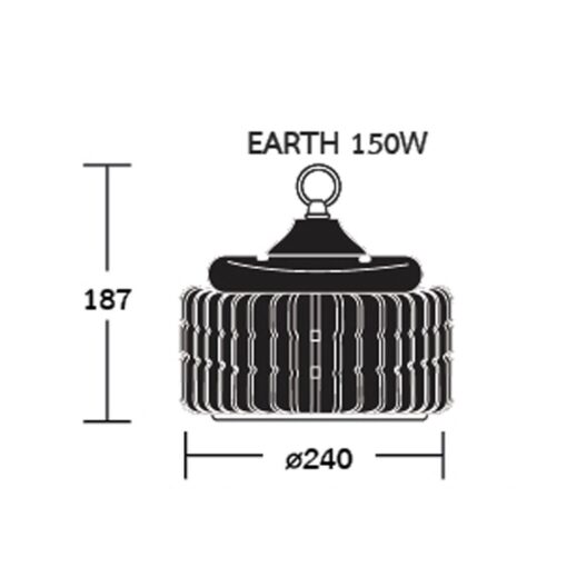โคมไฮเบย์ LED 150W BEC EARTH - Image 4