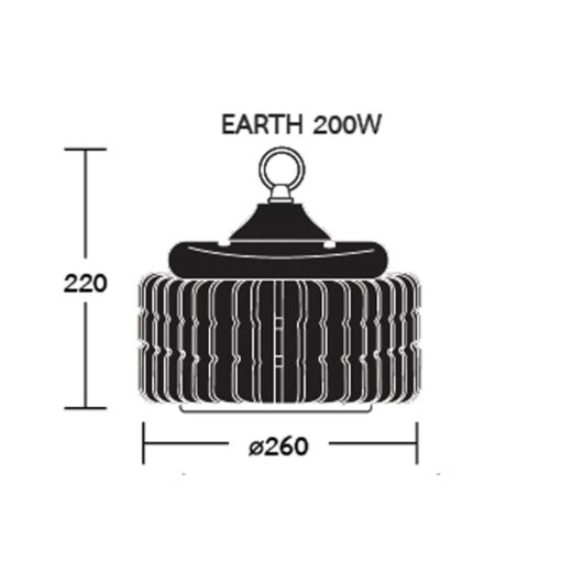 โคมไฮเบย์ LED 200W BEC EARTH - Image 4