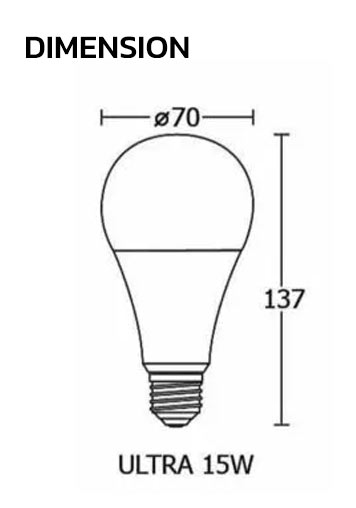 หลอดไฟ LED 15W BEC ULTRA