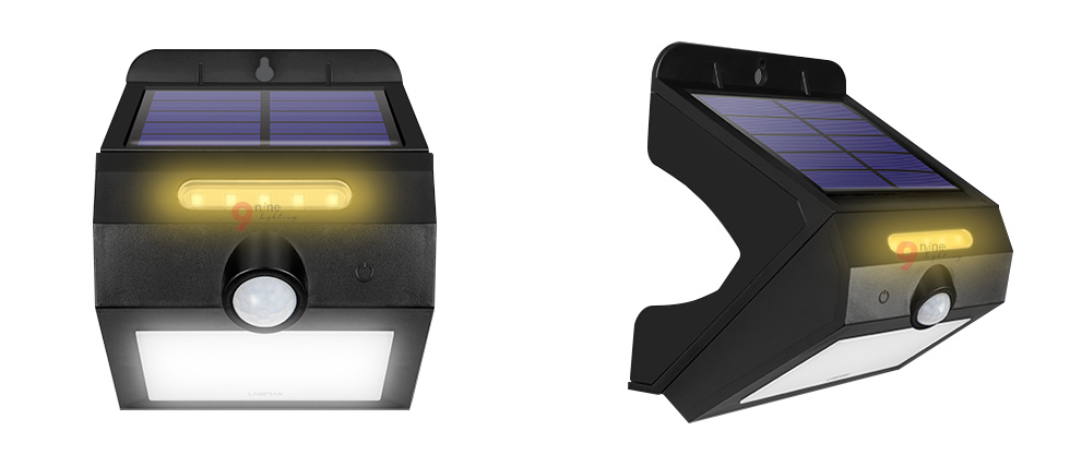โคมไฟติดผนังภายนอก 3W LAMPTAN SOLAR SMART SENSOR TWIST