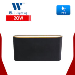 โคมไฟติดผนังภายนอก LED 20W W.L.LIGHTING WL-B34-20W-BK