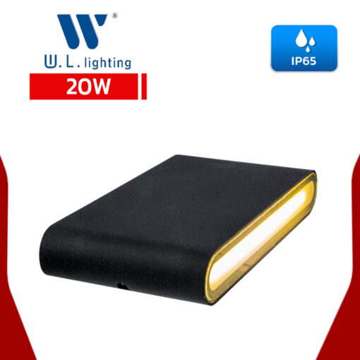 โคมไฟติดผนังภายนอก LED 20W W.L.LIGHTING WL-B34-20W-BK - Image 2