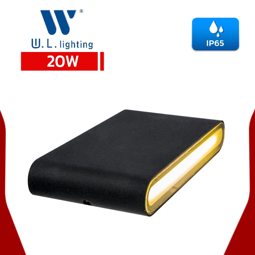 โคมไฟติดผนังภายนอก LED 20W W.L.LIGHTING WL-B34-20W-BK - Image 2