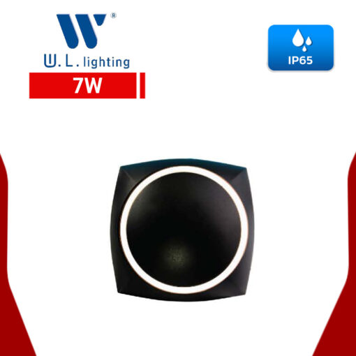 โคมไฟติดผนังภายนอก LED 7W W.L.LIGHTING WL-B37-7W-BK