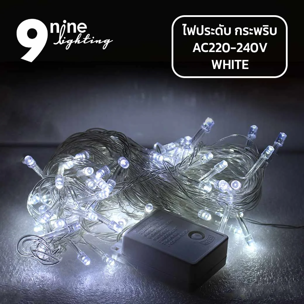 ไฟประดับ LED100 แสงขาว ( แบบกระพริบ )