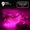 ไฟประดับ LED100 แสงชมพู ( แบบกระพริบ )