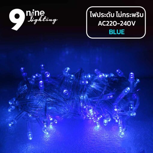 ไฟประดับ-LED100-แสงฟ้า-(-แบบไม่กระพริบ-) 