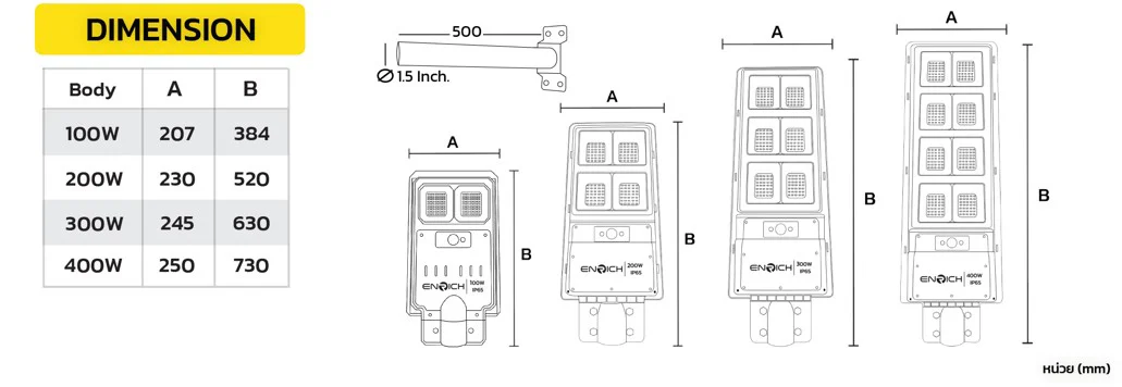 โคมไฟถนนโซล่าเซลล์-LED-400W-ENRICH-SUNLIGHT-03
