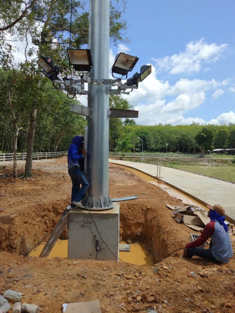 ผลงานเสาไฟไฮแมส​ สูง​ 20​ เมตร​ 6