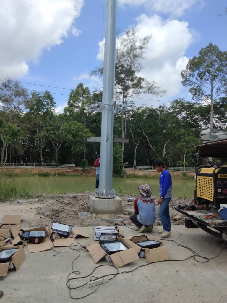 ผลงานเสาไฟไฮแมส​ สูง​ 20​ เมตร​ 5