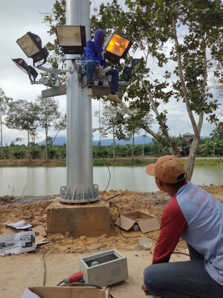 ผลงานเสาไฟไฮแมส​ สูง​ 20​ เมตร​ 1