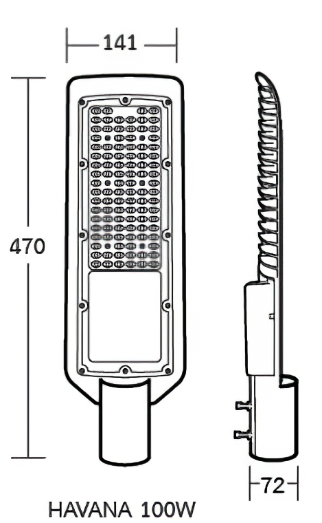 โคมไฟถนน LED 100W BEC HAVANA