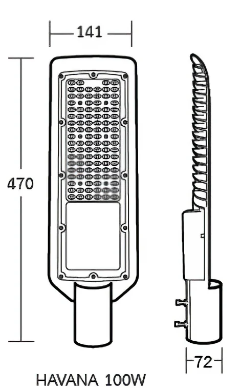 โคมไฟถนน LED 100W BEC HAVANA