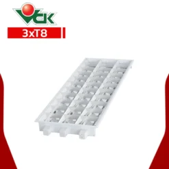 โคมตะแกรงฝังฝ้า 3xT8 LED Aura รุ่น O