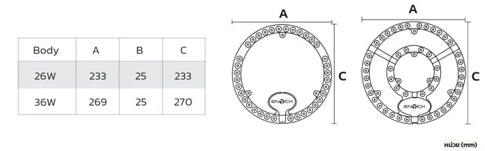 ชุดกึ่งดวงโคม-LED-ENRICH-CIRCLE