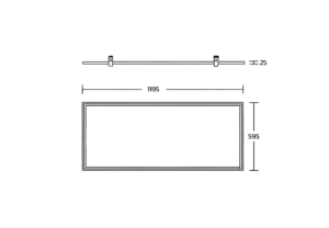 โคมไฟฝังฝ้า LED Panel Light 84W RICH GIANT 60×120