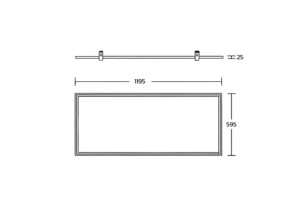 โคมไฟฝังฝ้า LED Panel Light 84W RICH GIANT 60×120