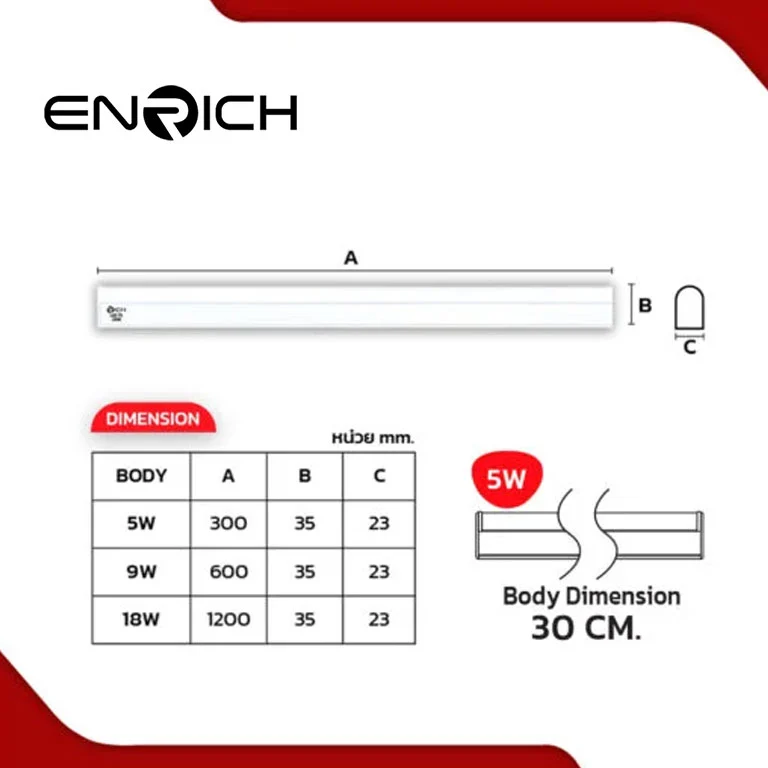 ชุดรางไฟ LED T5 5w Seamless JOIN ENRICH - Image 3