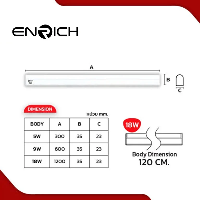 ชุดรางไฟ LED T5 18w Seamless JOIN ENRICH - Image 3