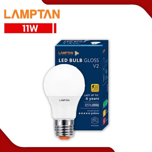 หลอดไฟ LED 11W LAMPTAN BULB GLOSS V2