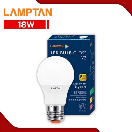 หลอดไฟ LED 18W LAMPTAN BULB GLOSS V2