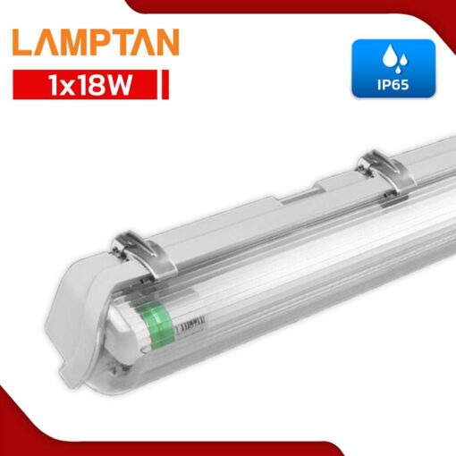 ชุดโคมกันน้ำกันฝุ่น LED 1X18W LAMPTAN TRI-PROOF SET
