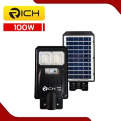 โคมไฟถนนโซล่าเซลล์ LED 100W RICH Sunlight All in one