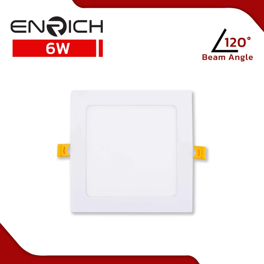 ดาวน์ไลท์ฝังฝ้า-LED-6W-หน้าเหลี่ยม-ENRICH-รุ่น-SLIM-D-01