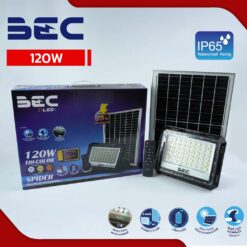 โคมไฟฟลัดไลท์ LED โซล่าเซลล์ รุ่น Spider Tri color 120W