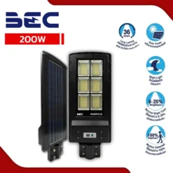 โคมไฟถนนโซล่าร์เซลล์ LED BEC MADRID (มาดริด) 200W