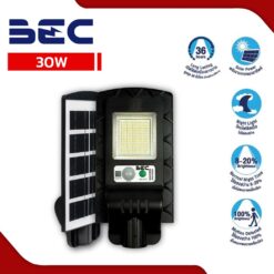 โคมไฟถนนโซล่าร์เซลล์ LED BEC MADRID (มาดริด) 30W