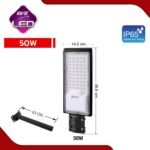 โคมถนนLED ติดกำแพง ริมรั้ว รุ่น Wide แสงขาว พร้อมขายึดในกล่อง ขนาด 50W