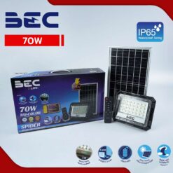 โคมไฟฟลัดไลท์ LED โซล่าเซลล์ รุ่น Spider Tri color 70W