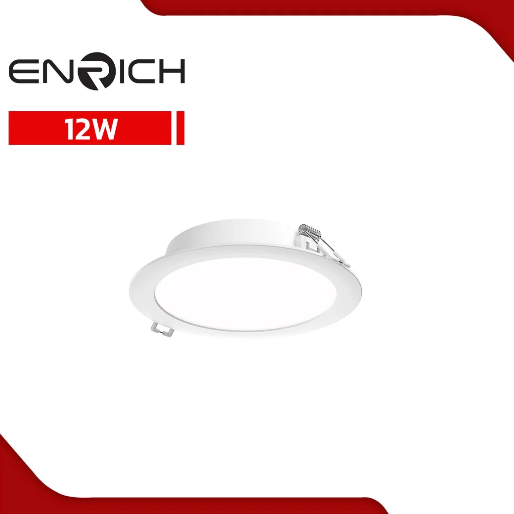 โคมไฟดาวน์ไลท์ LED หน้ากลม ENRICH EASY-O สีขาว 12W - Image 2