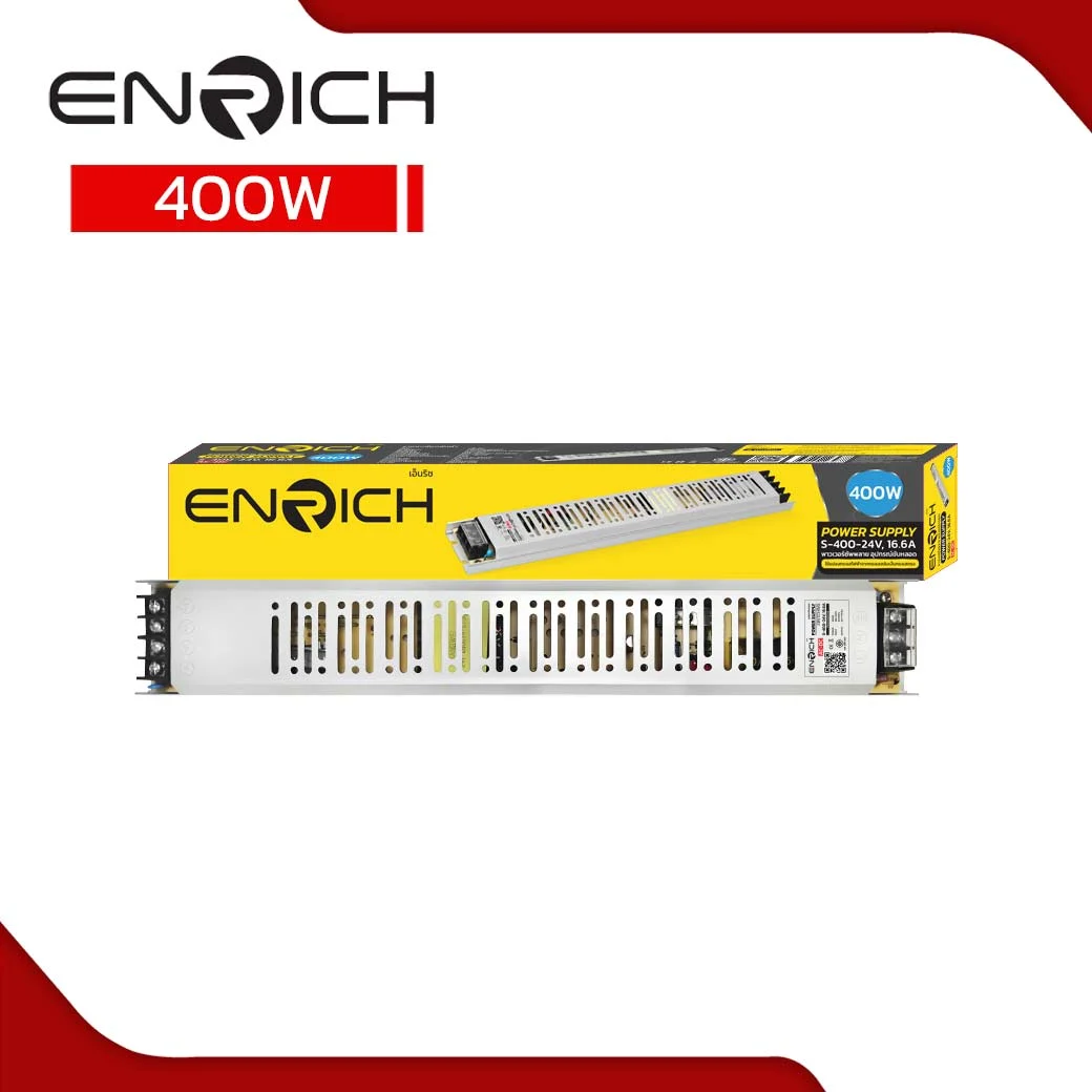 สวิทช์ชิ่ง พาวเวอร์ซัพพลาย ENRICH S-400-24V 16.6A 400W - Image 2