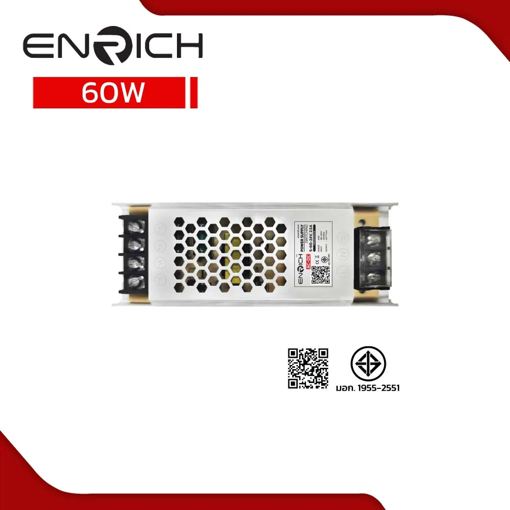 สวิทช์ชิ่ง พาวเวอร์ซัพพลาย ENRICH S-60-24V 2.5A 60W - Image 3