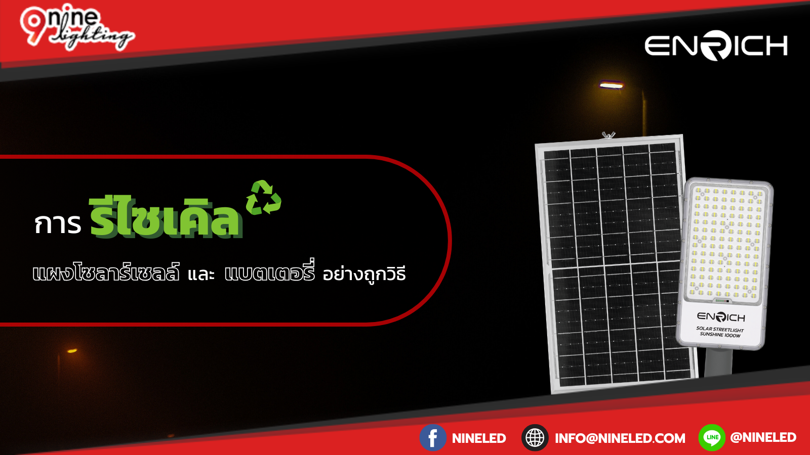 การรีไซเคิลแผงโซลาร์เซลล์และแบตเตอรี่อย่างถูกวิธี