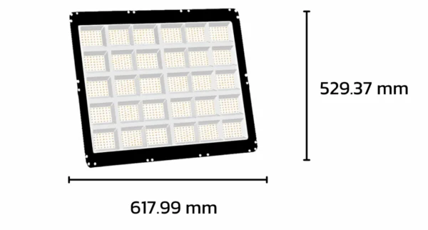 ขนาดสปอร์ตไลท์ 1000W GATA DOB