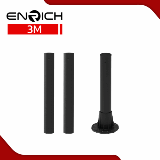 เสาไฟเหล็กตรง ทรงกลม สูง3เมตร ENRICH - Image 2