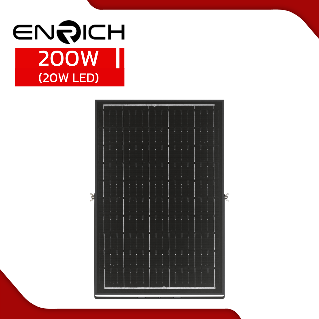 สปอร์ตไลท์โซล่าเซลล์ OPTIMUS 200W
