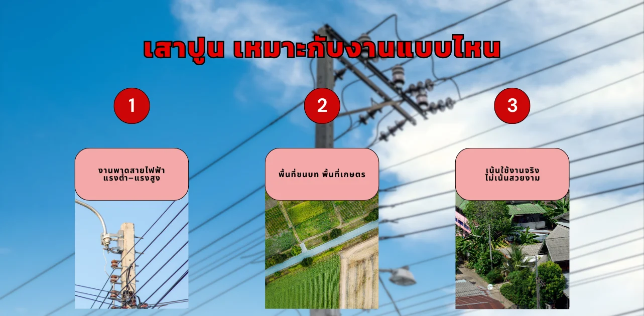 เสาปูนเหมาะกับงานแบบไหน