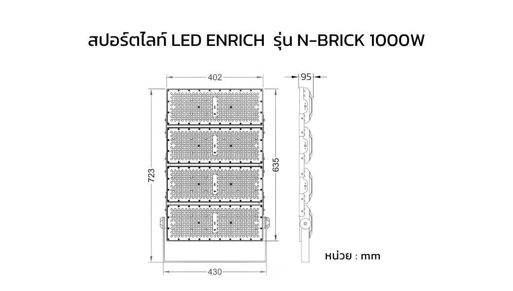 DI สปอร์ตไลท์ LED ENRICH รุ่น N-BRICK 1000W MEAN WELL
